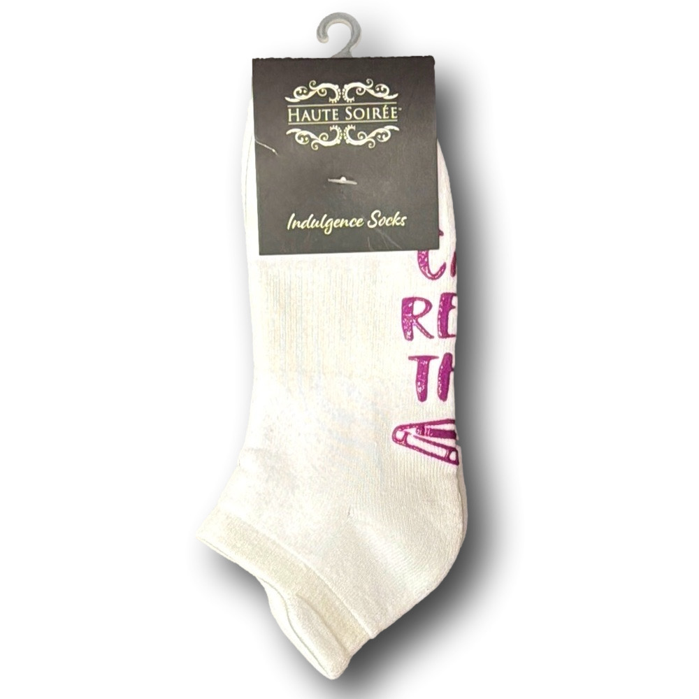 3/$15 "If You Can Read This, This Teacher Is Off Duty" Funny Ankle Socks - NWT